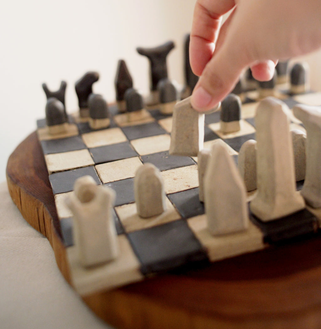 Handcrafted Ceramic Chessboard — Made to Order