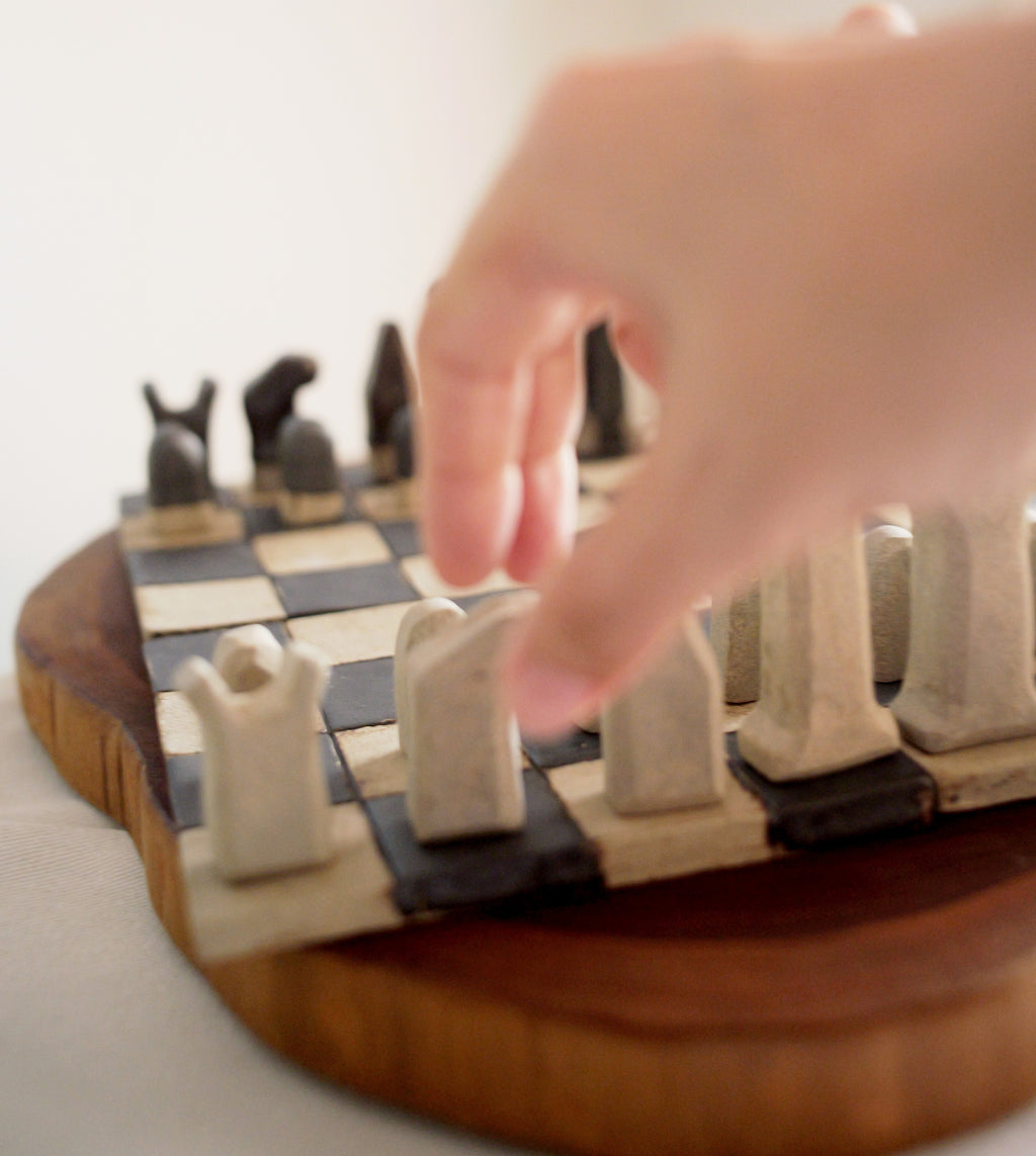 Handcrafted Ceramic Chessboard — Made to Order