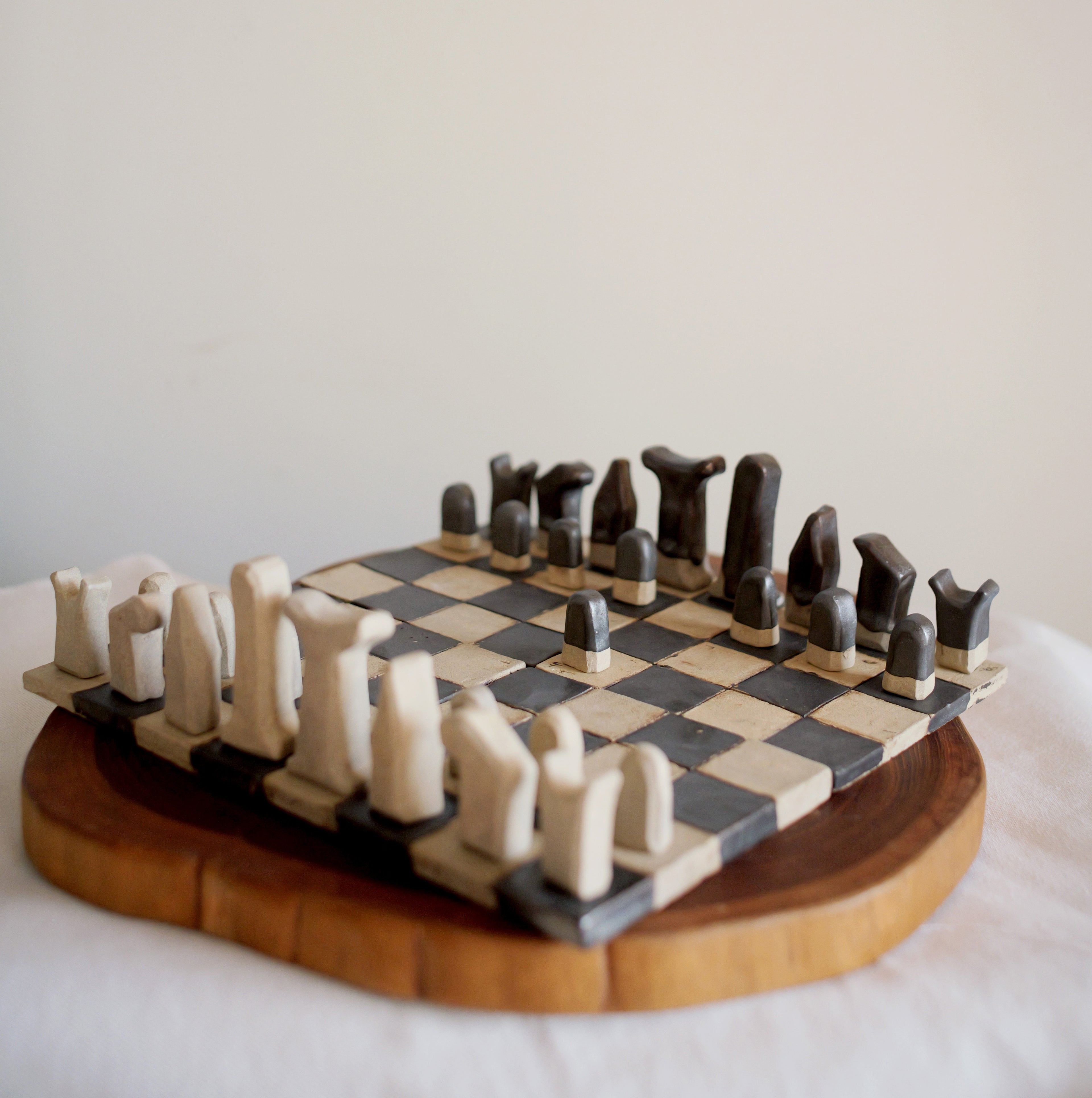 Handcrafted Ceramic Chessboard — Made to Order