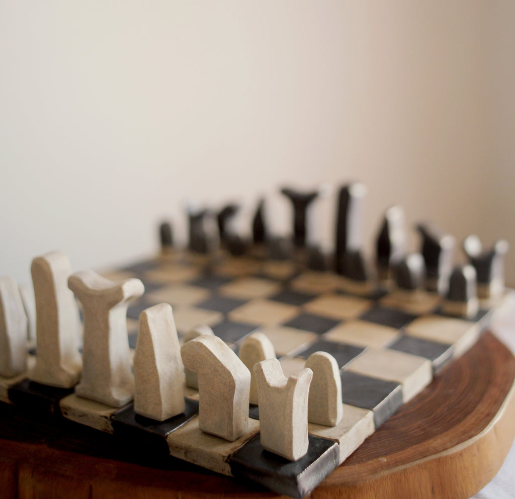 Handcrafted Ceramic Chessboard — Made to Order