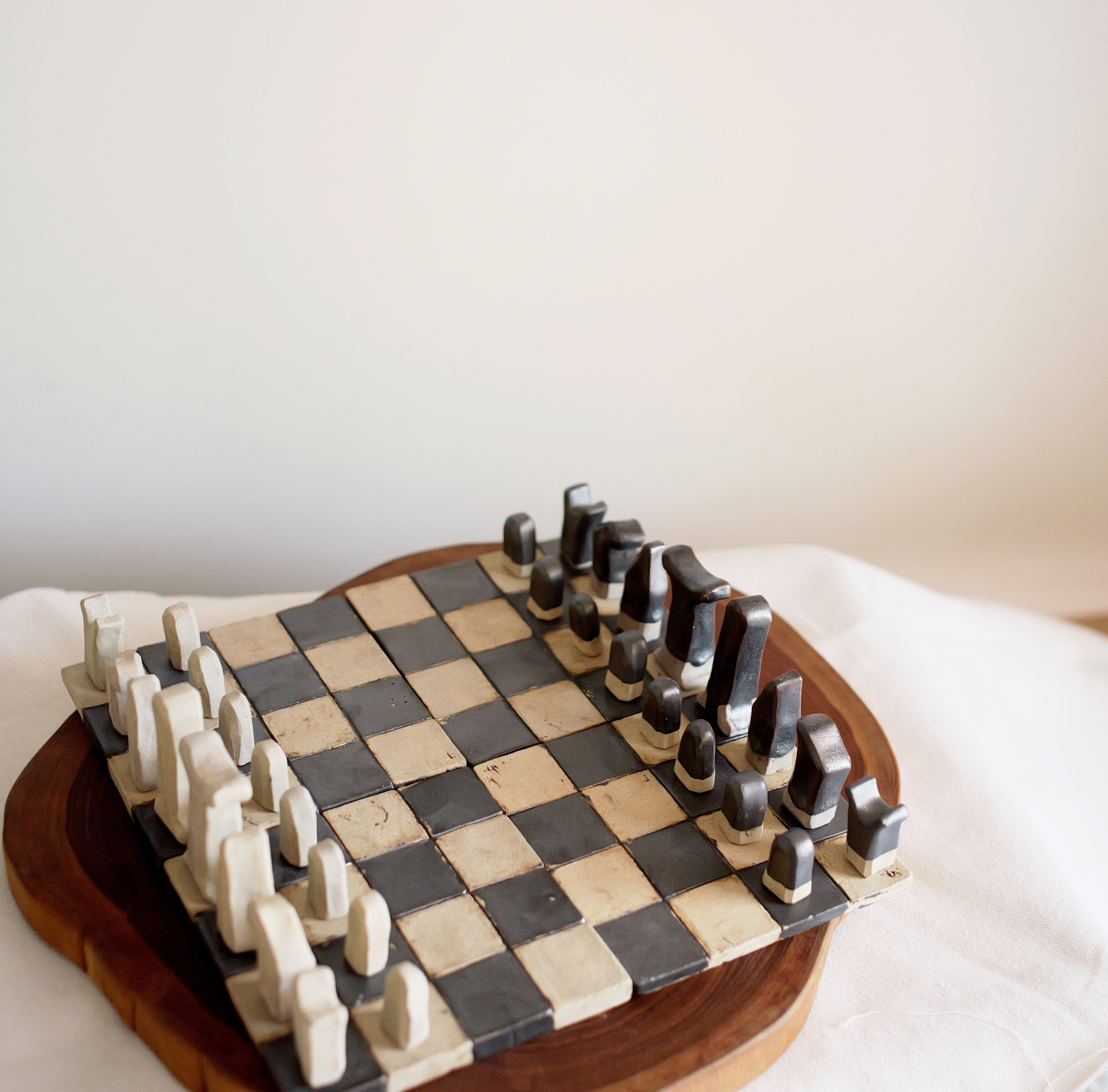 Handcrafted Ceramic Chessboard — Made to Order