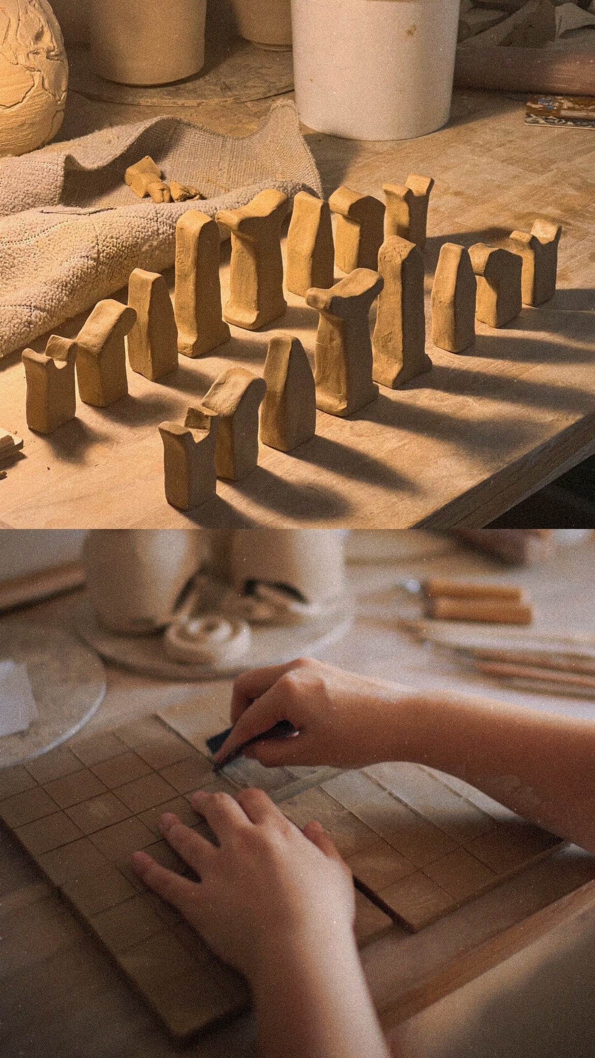 Handcrafted Ceramic Chessboard — Made to Order