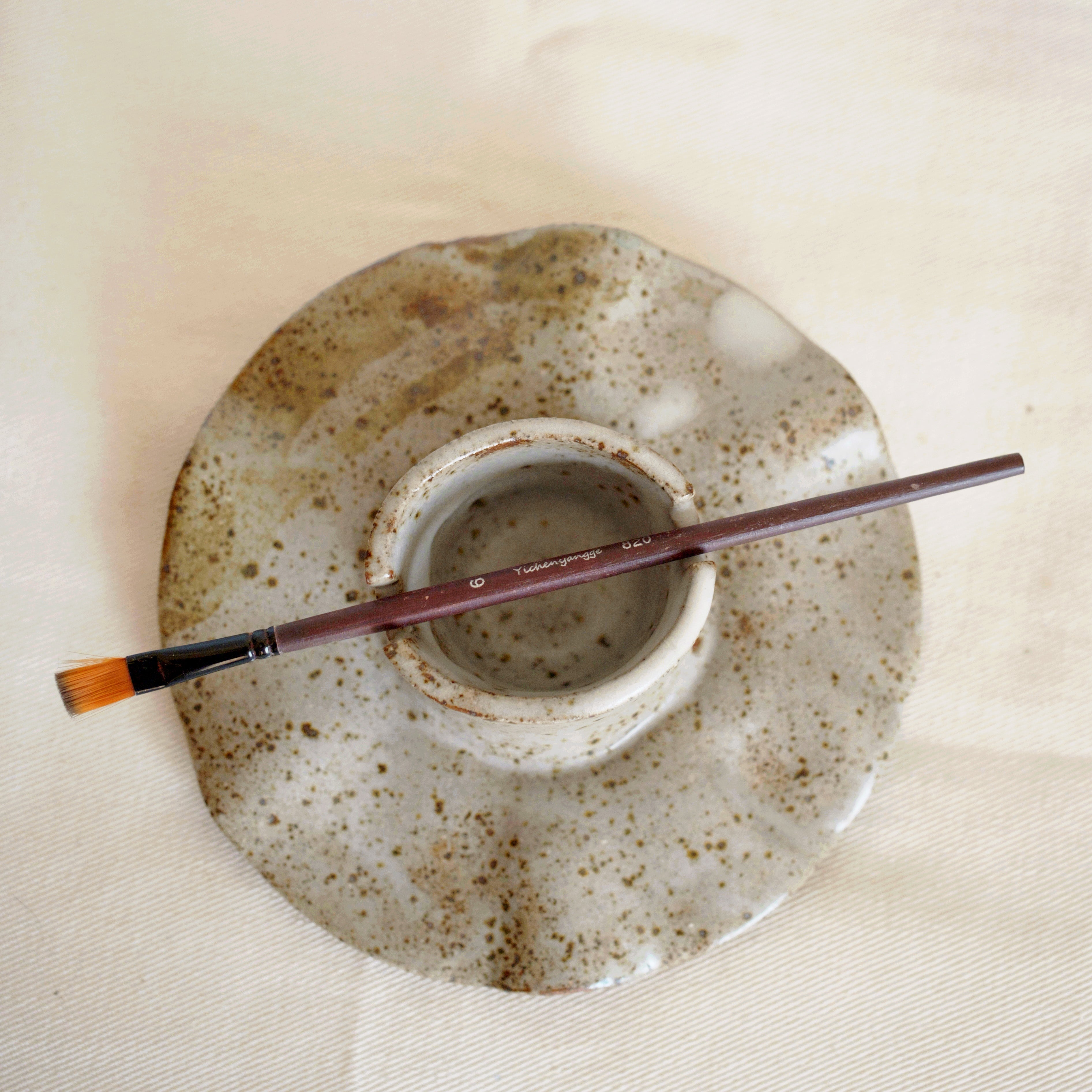 Morning Hush - Canvas Stone Ceramic Palette